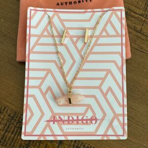 Indigo Authority - Coral Pink - Long Necklace & Earrings Set - New!